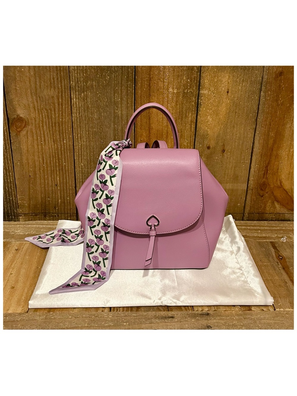 Kate Spade. 5 Piece: Adel Backpack with Free Scarf, Dust Bag, Bracelet & Bag. - Picture 10 of 16
